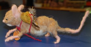 Woodland Mouse felted armature and artifacts
